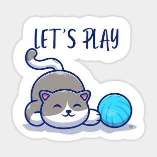 LET'S PLAY KITTY CAT OWNER Sticker